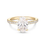 Grace 2.54ct Oval Diamond Engagement Ring with Diamond Band