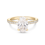 Grace 2.54ct Oval Diamond Engagement Ring with Diamond Band