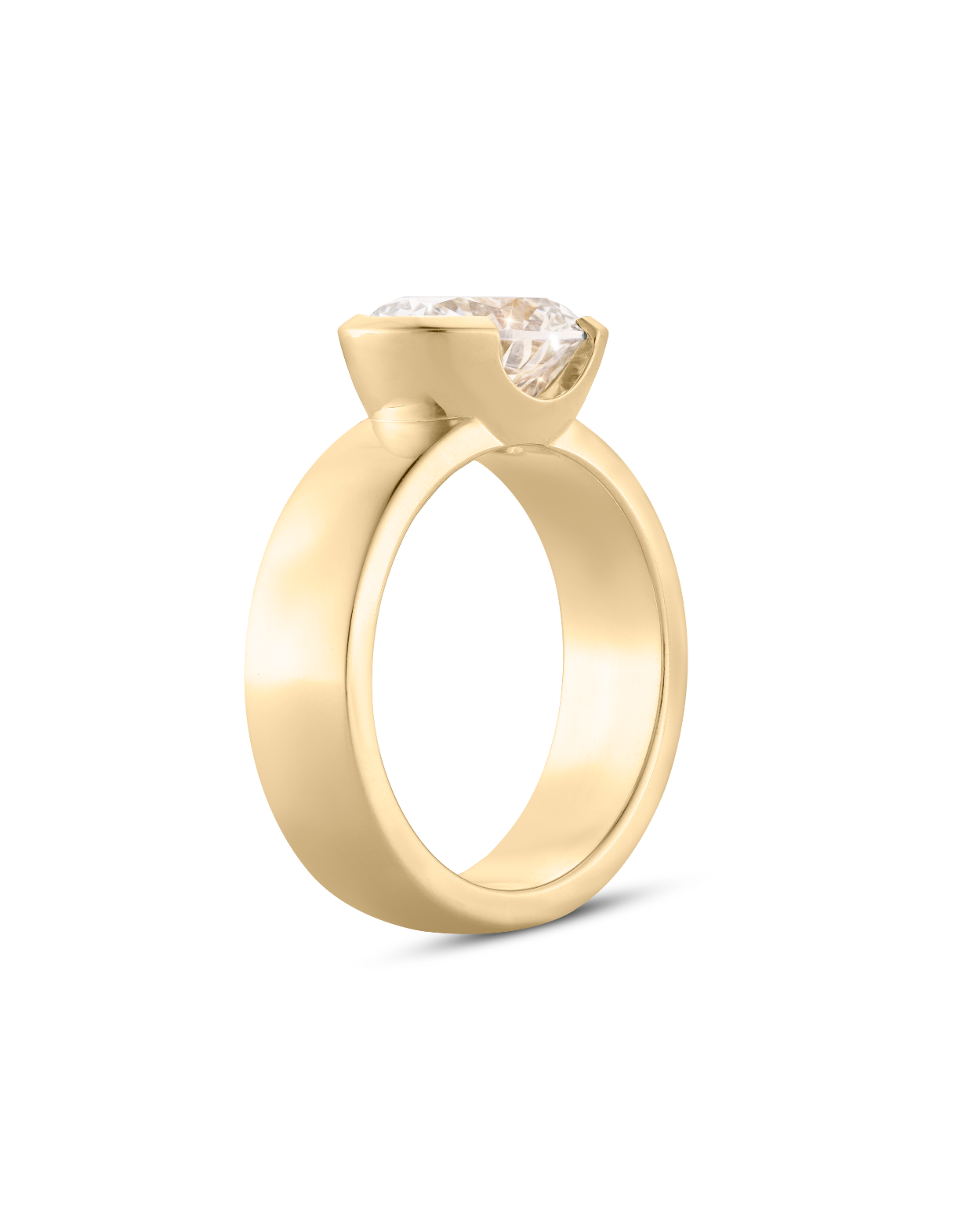 Arabella 2.51ct Half Bezel Engagement Ring