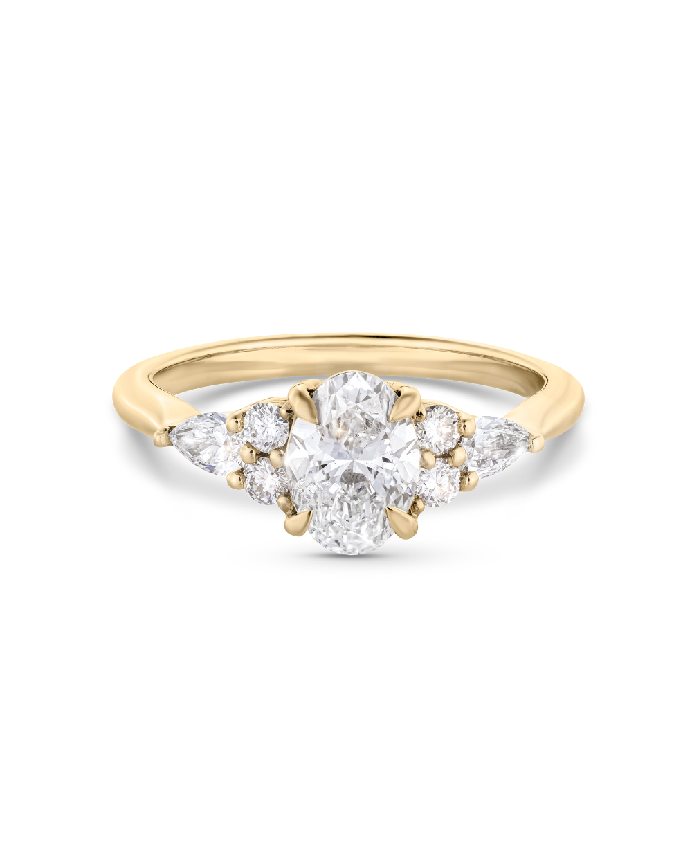 Delta 1.01ct Oval Intricate Engagement Ring