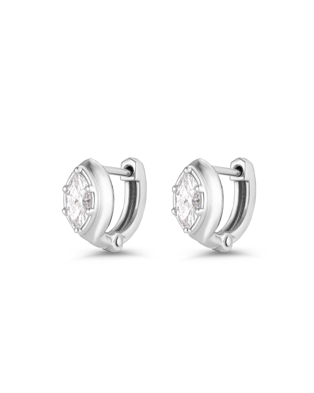 Cleo Marquise Diamond Huggies Earrings