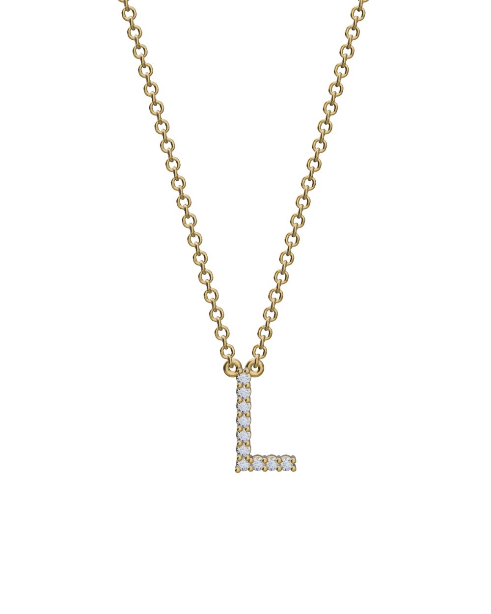 Diamond Initial Necklace