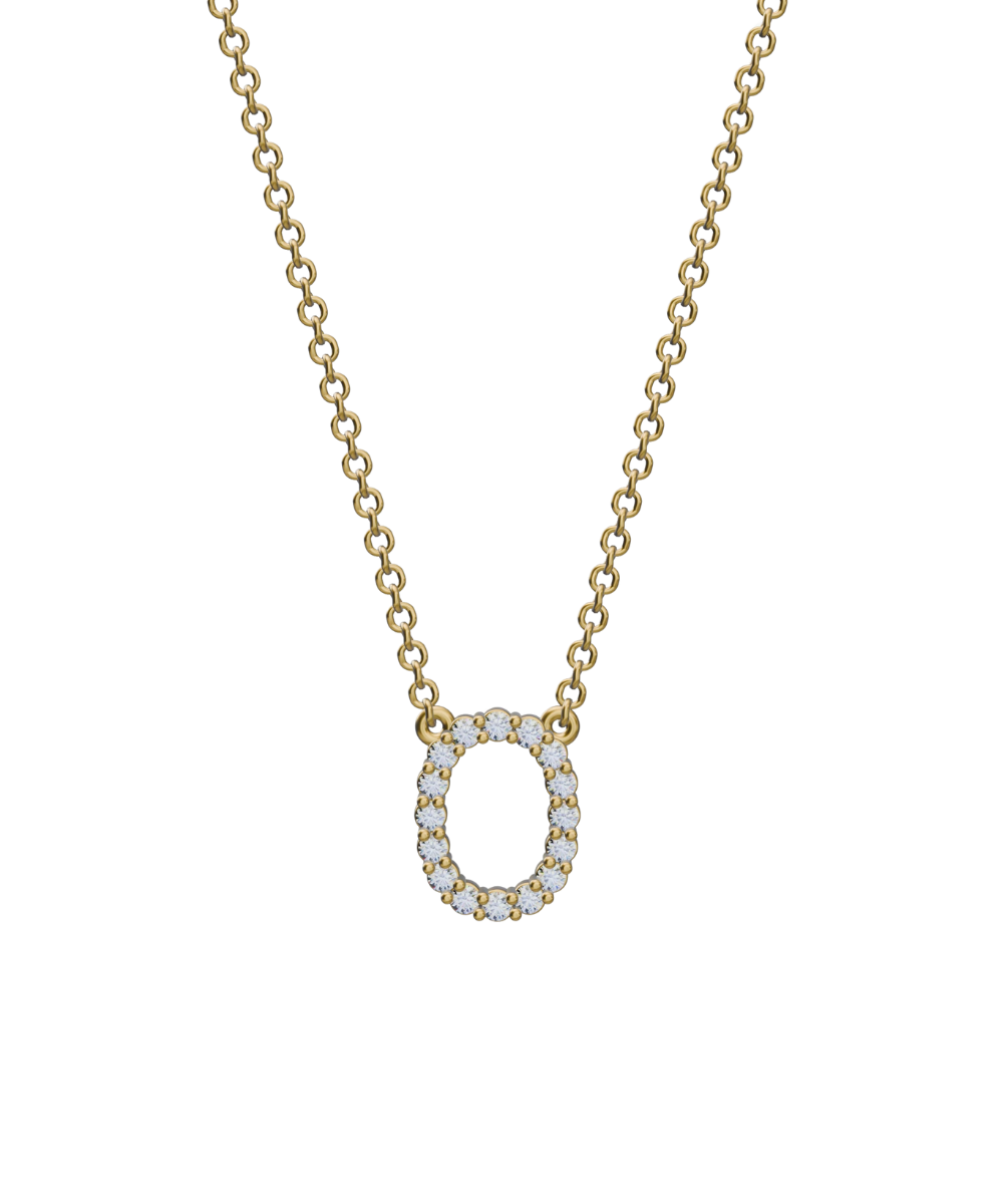 Diamond Initial Necklace