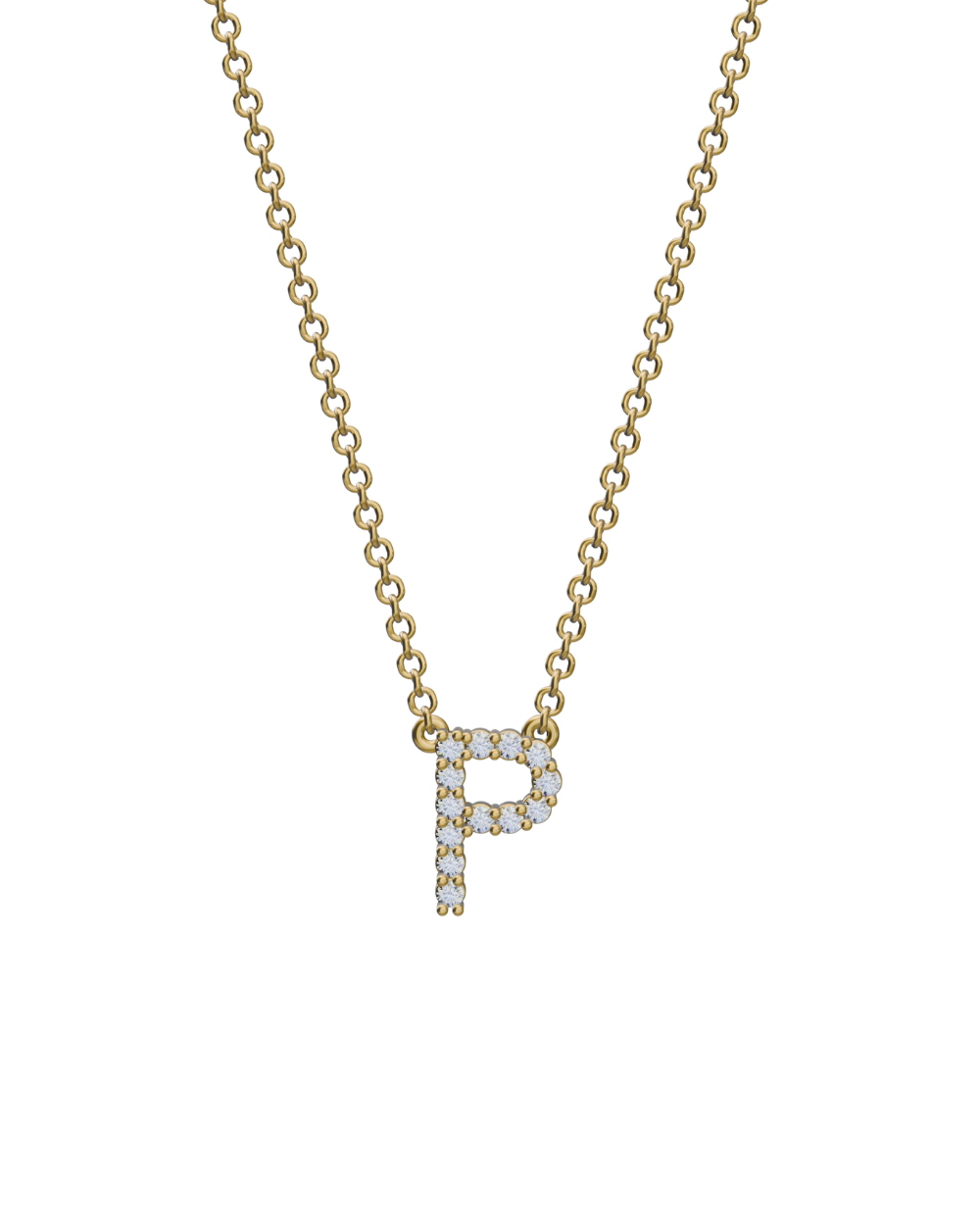 Diamond Initial Necklace
