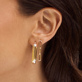 9ct Yellow Gold Small Paperclip Link Drop Earrings