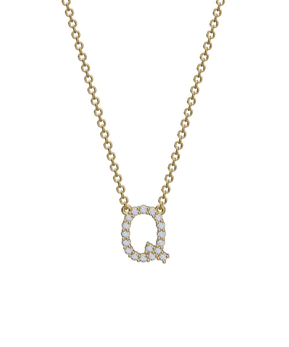 Diamond Initial Necklace