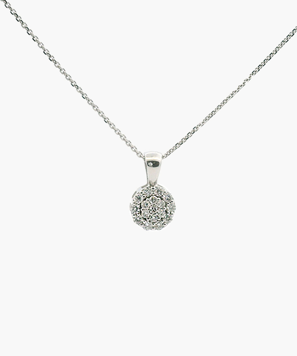 Floral Motif Diamond Pendant