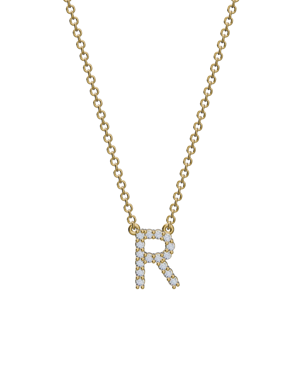 Diamond Initial Necklace
