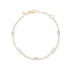 Multicut Diamond Charm Bracelet