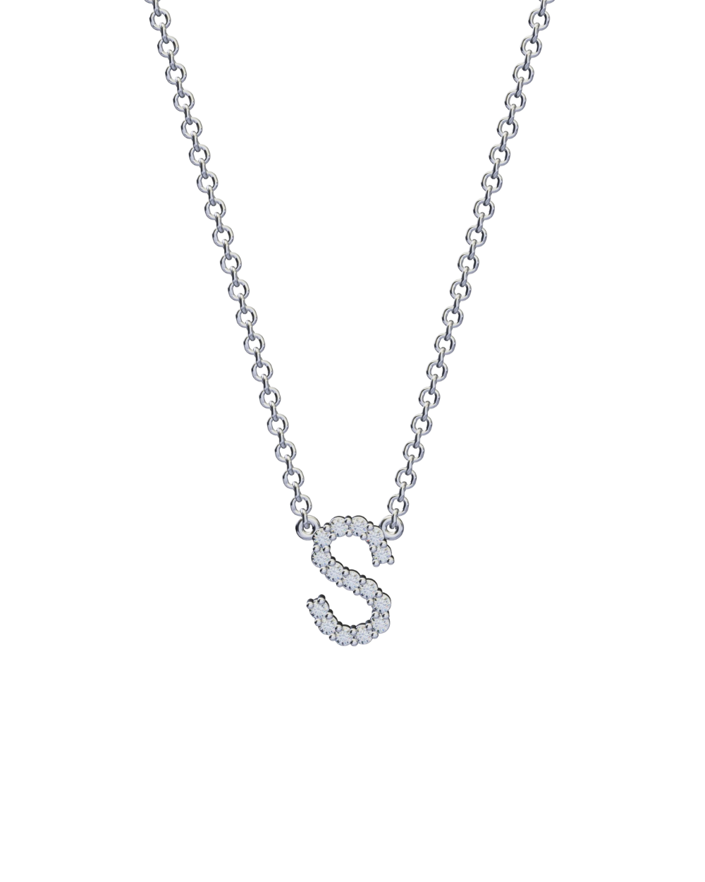 Diamond Initial Necklace