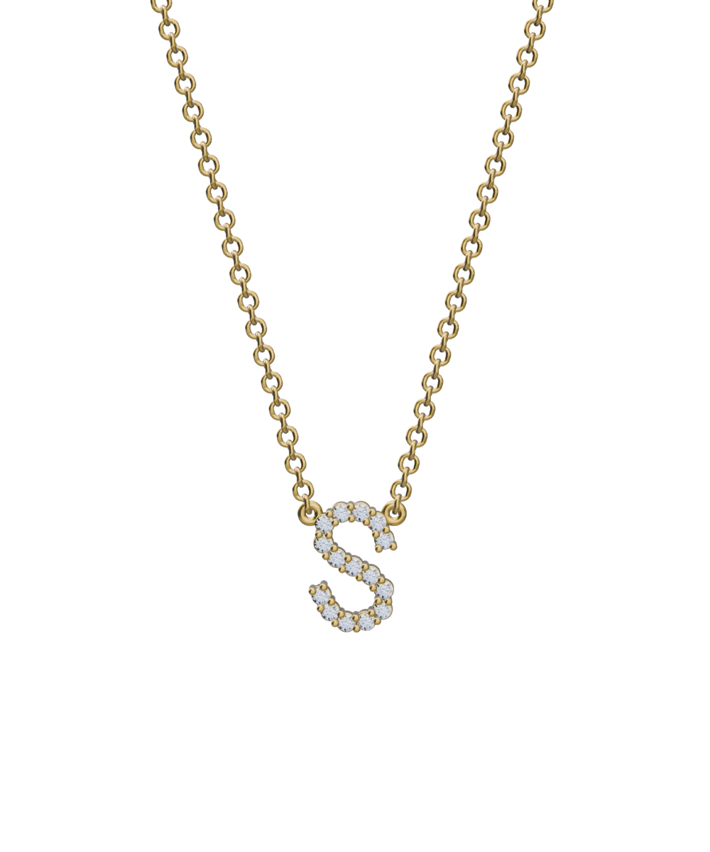Diamond Initial Necklace