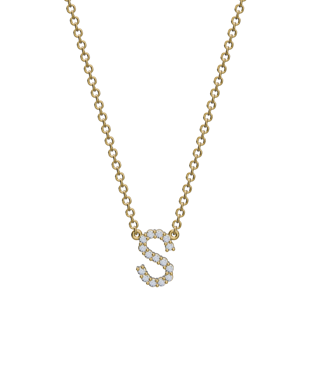 Diamond Initial Necklace