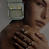 Cleo Oval Yellow Diamond Huggies Earrings