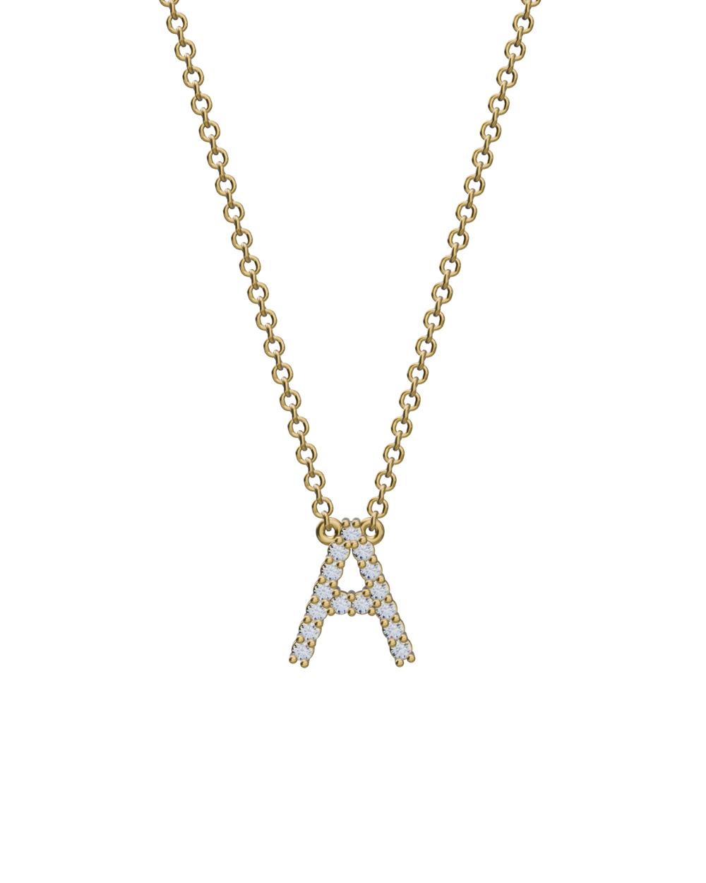 Diamond Initial Necklace