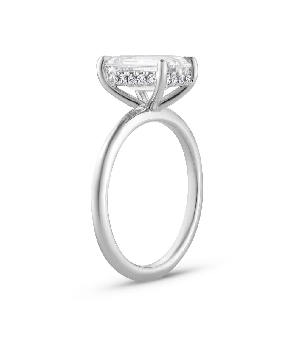 Tayla 2.24ct Emerald Diamond Hidden Halo Engagement Ring