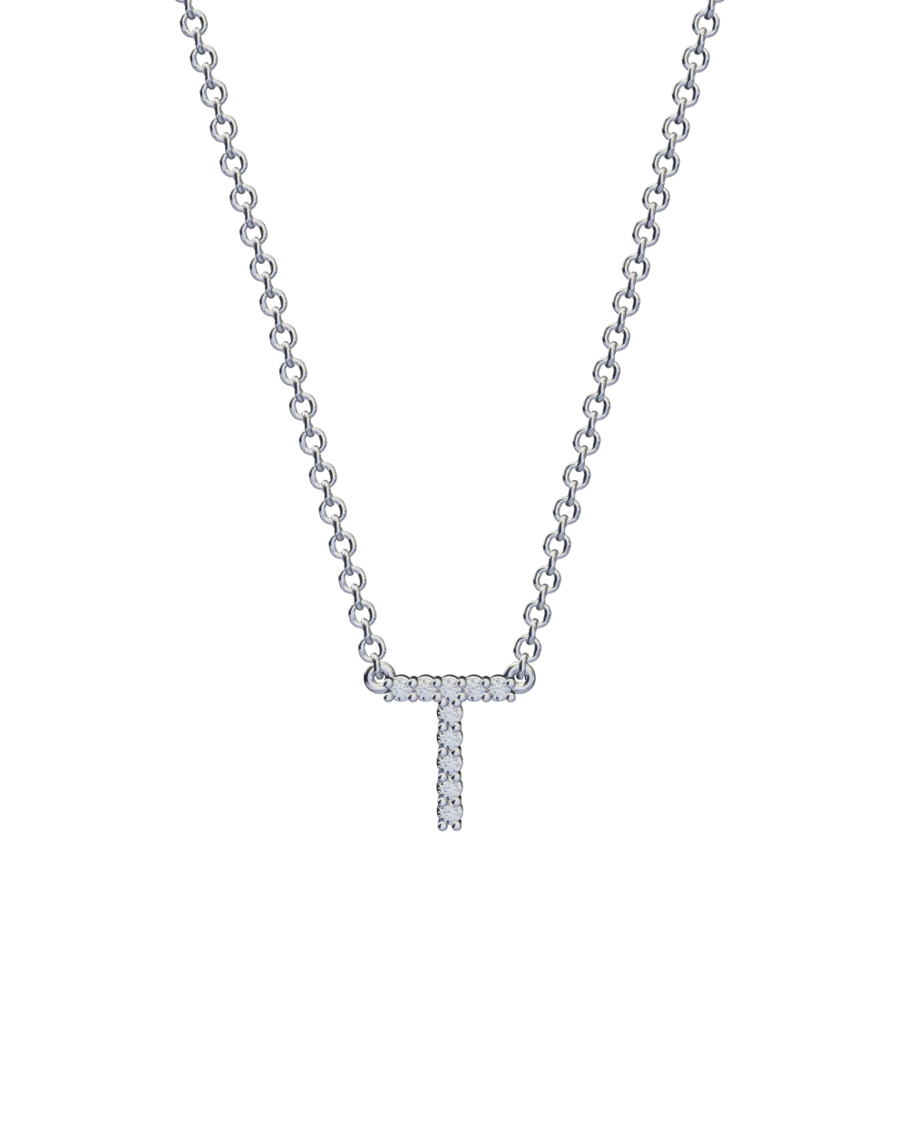 Diamond Initial Necklace