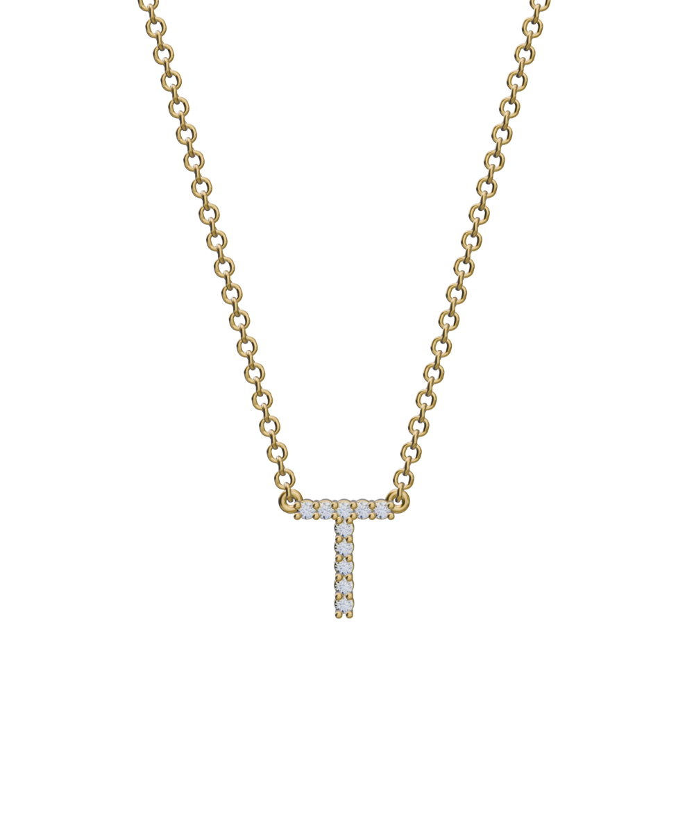 Diamond Initial Necklace