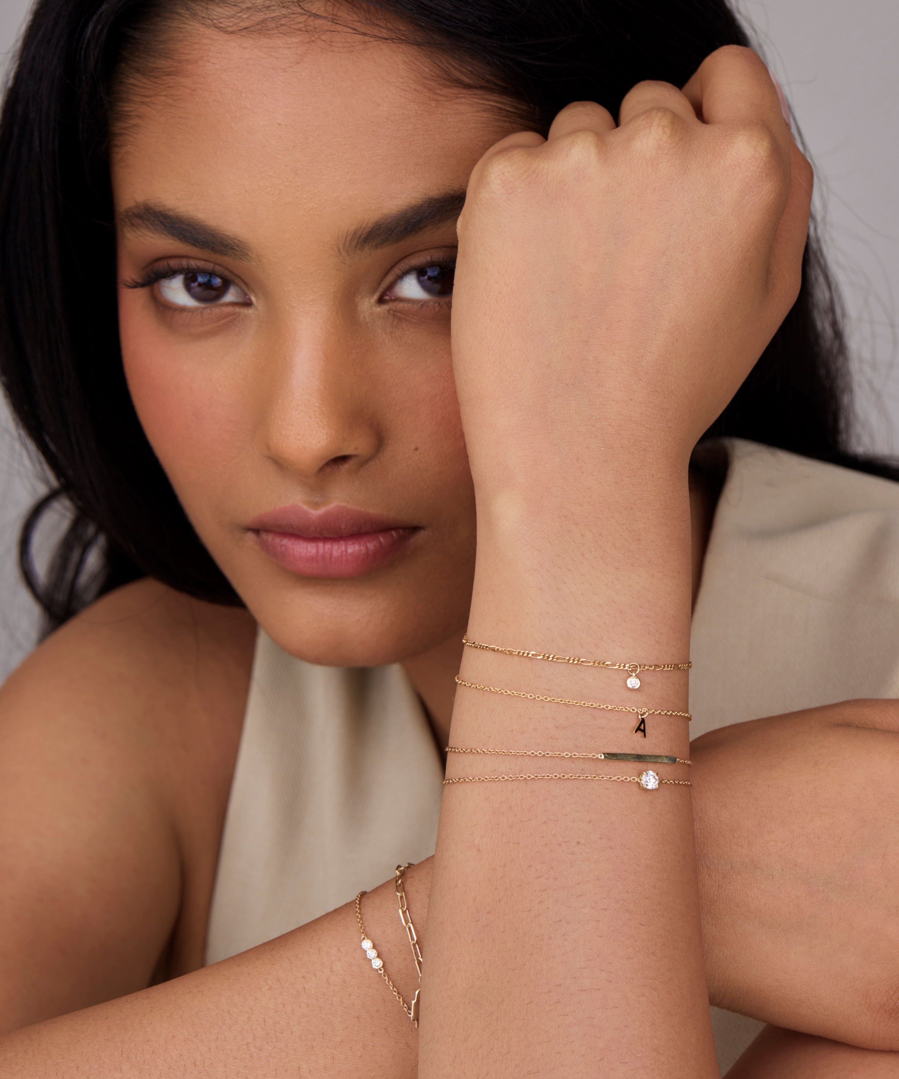 Linked for Life Round Solitaire Diamond Bracelet