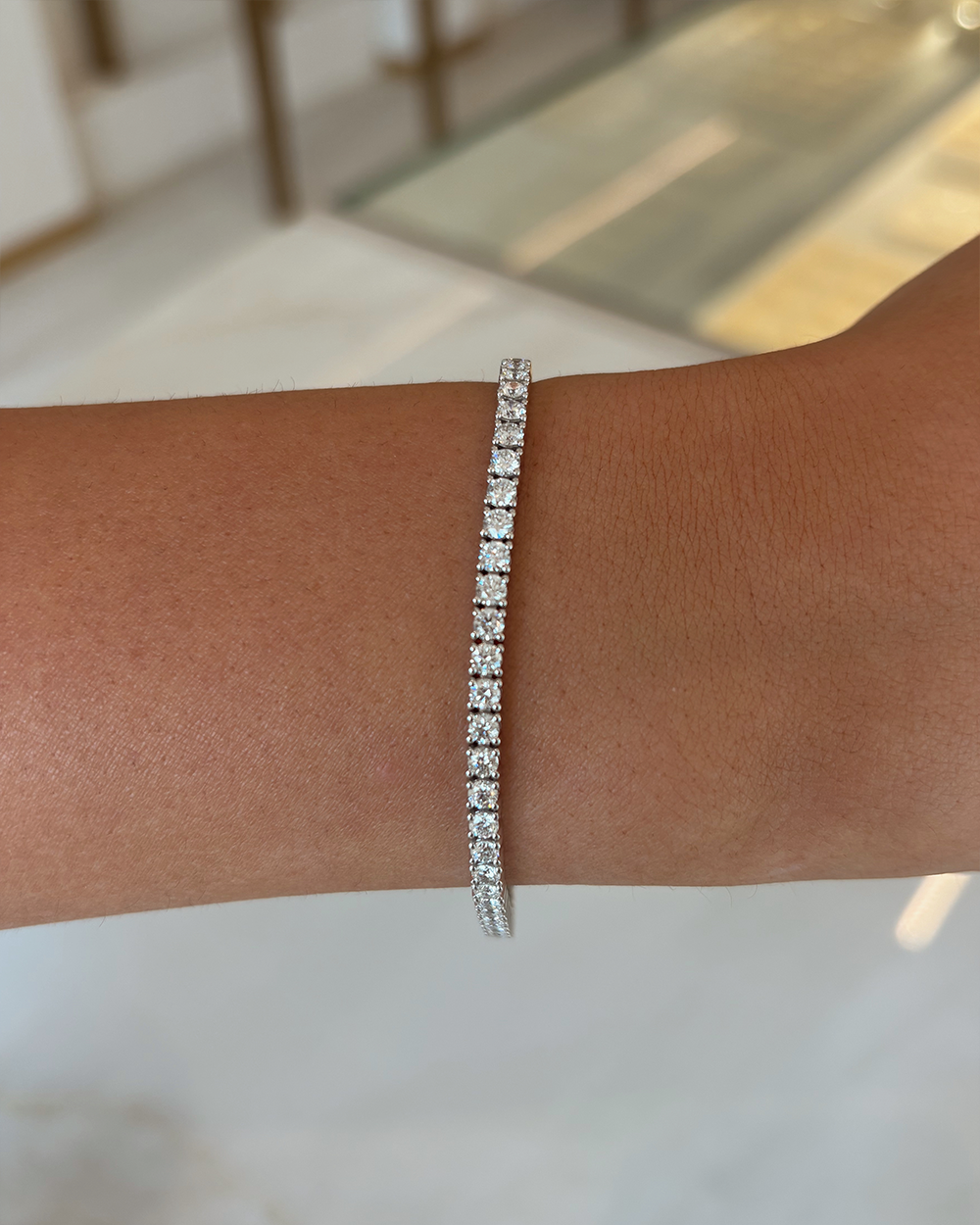 5.05ct Tennis Bracelet - 18ct White Gold