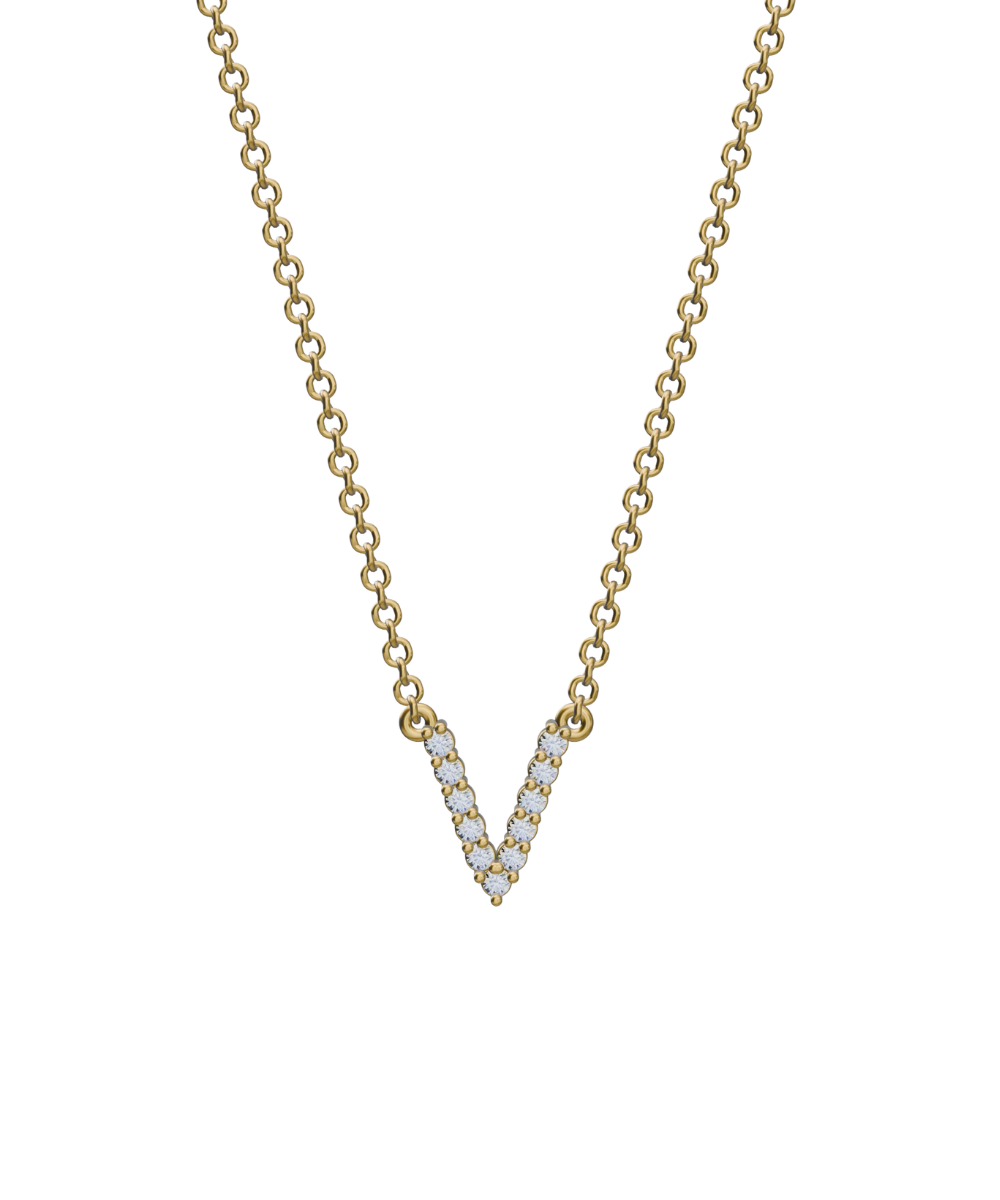 Diamond Initial Necklace