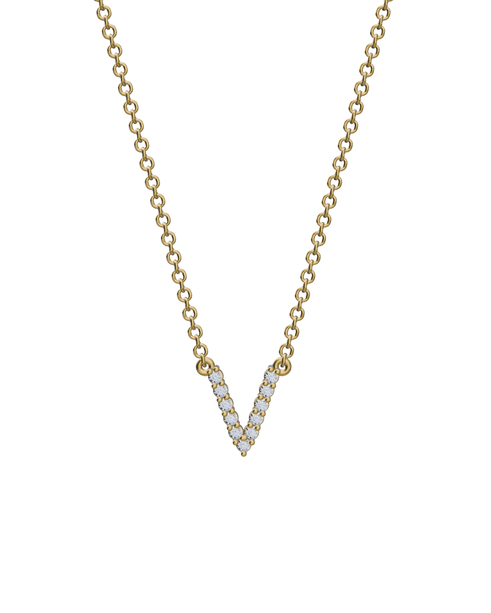 Diamond Initial Necklace