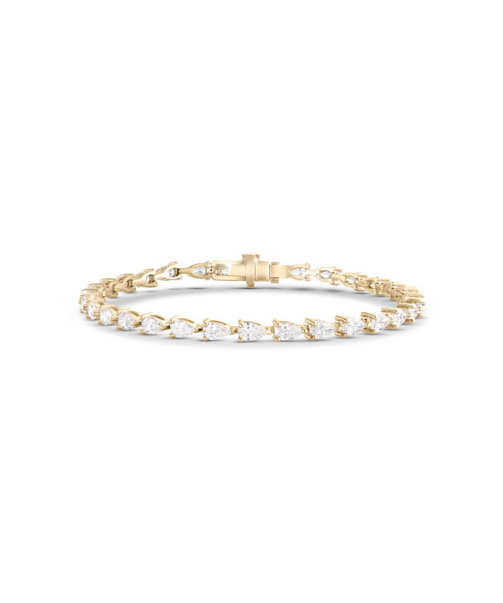Pear Diamond Tennis Bracelet 5.81ct