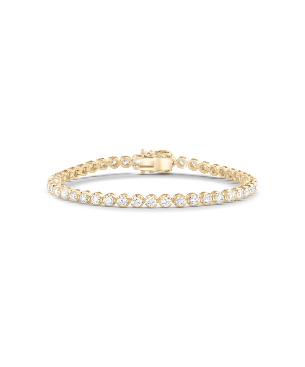4.00ct Crown Set Tennis Bracelet - 18ct Yellow Gold