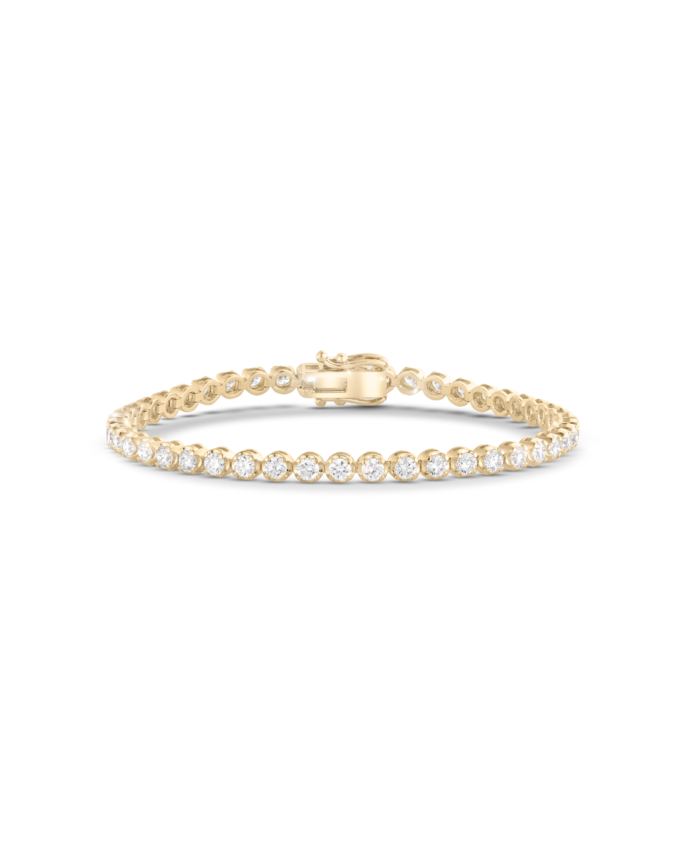4.00ct Crown Set Tennis Bracelet - 18ct Yellow Gold