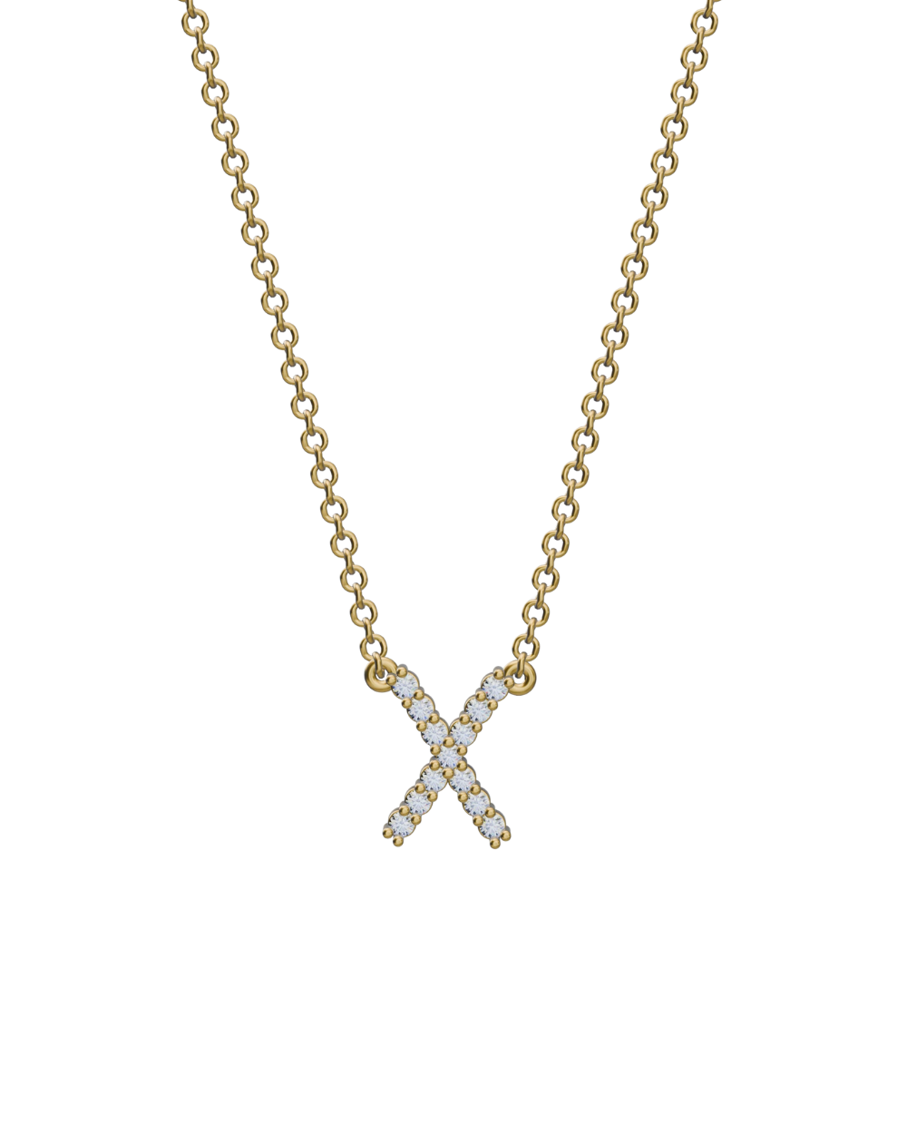Diamond Initial Necklace