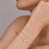 Oval Solitaire Diamond Bracelet