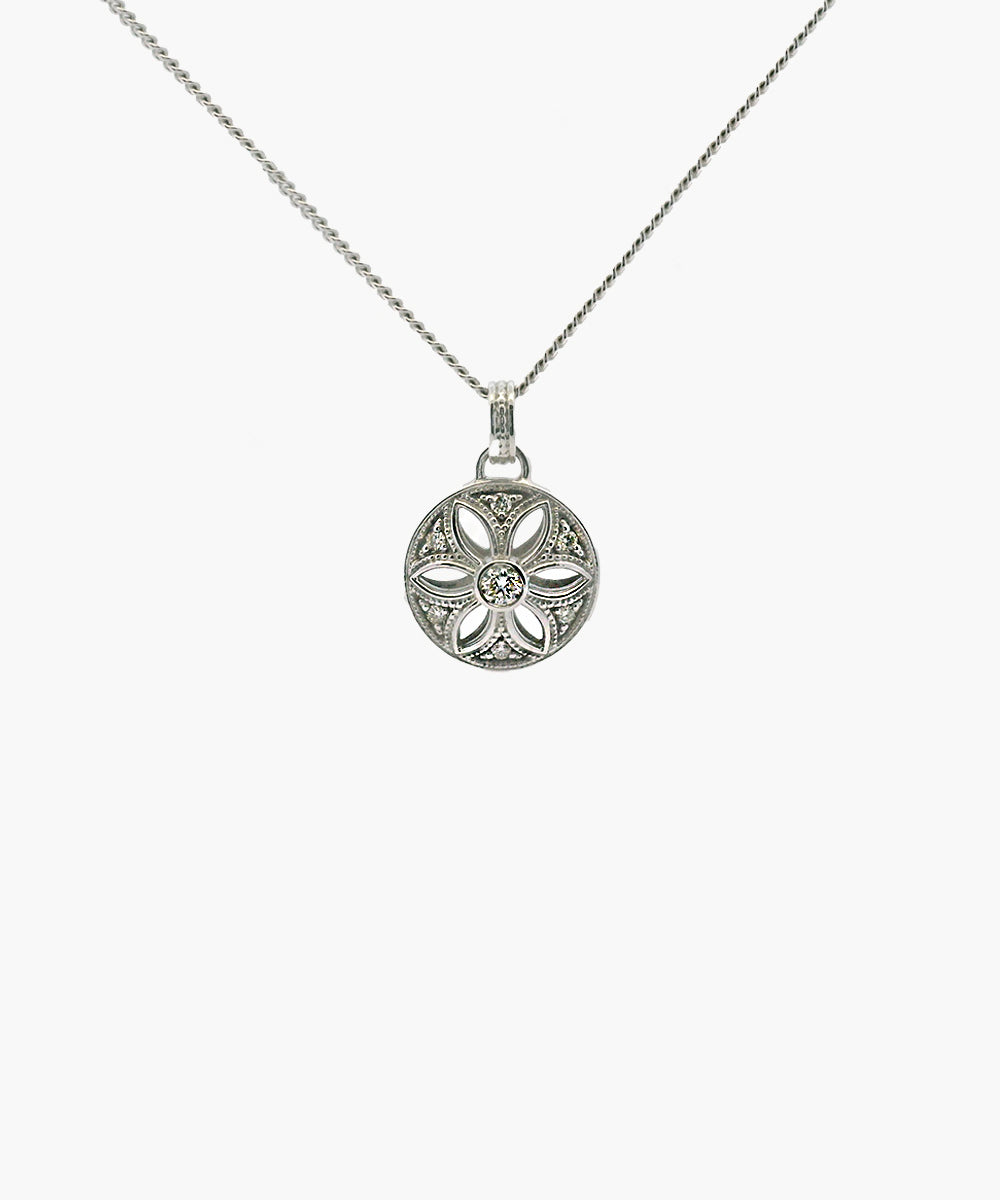 Floral Diamond Pendant