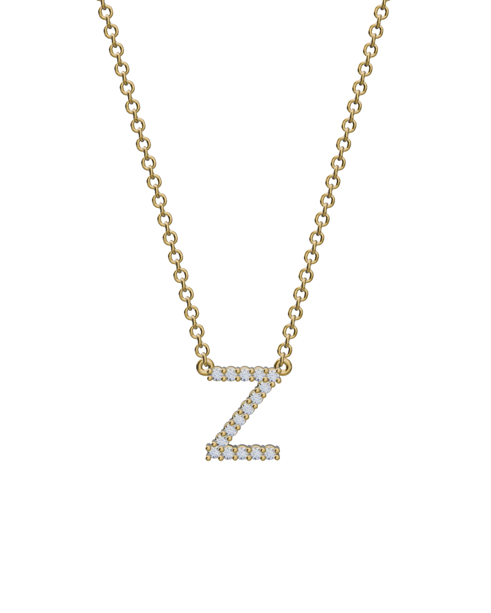 Diamond Initial Necklace