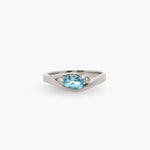 Oval Topaz & Diamond Bezel Ring