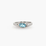 Oval Topaz & Diamond Bezel Ring