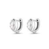 Cleo Pear Diamond Huggies Earrings