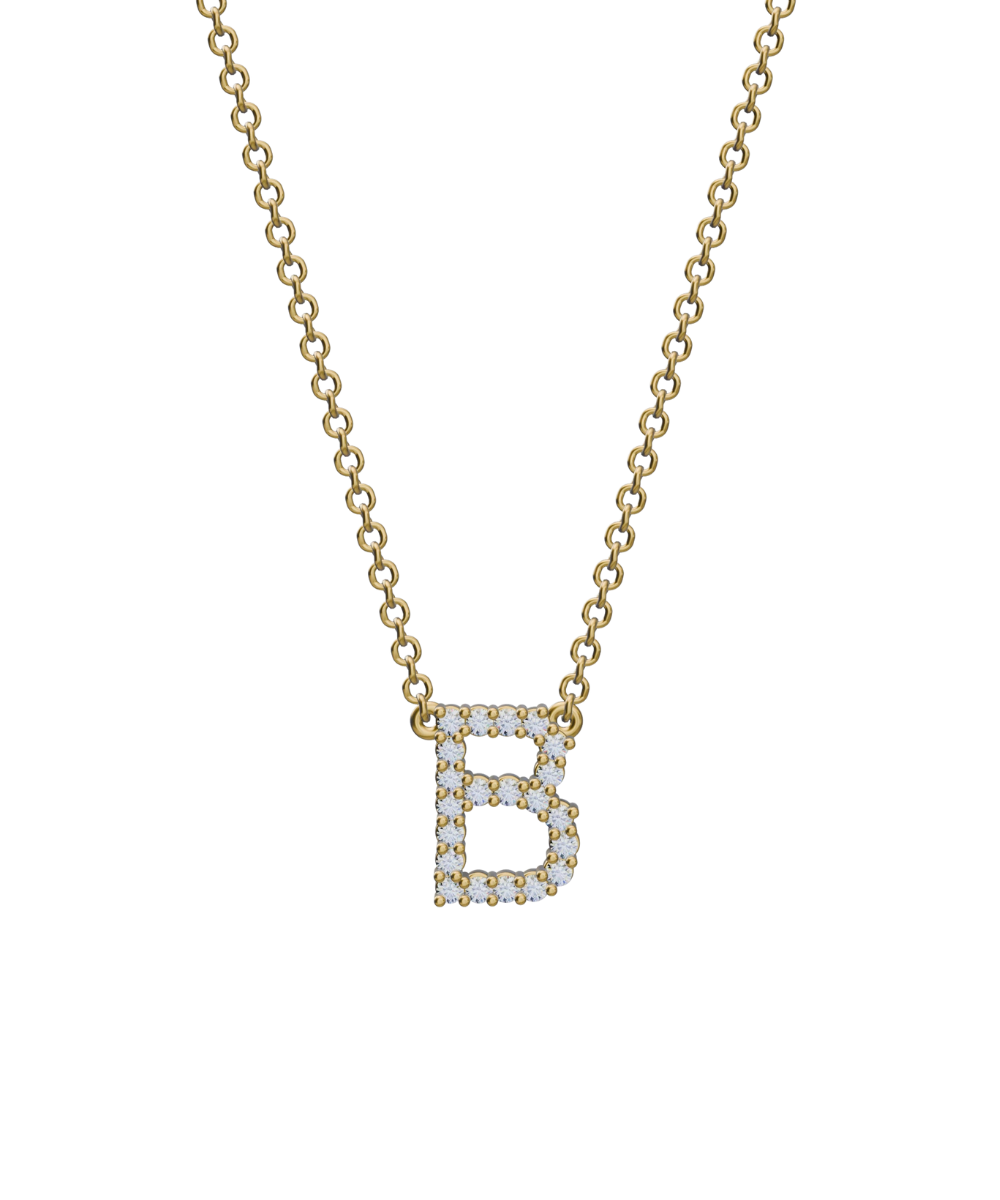 Diamond Initial Necklace