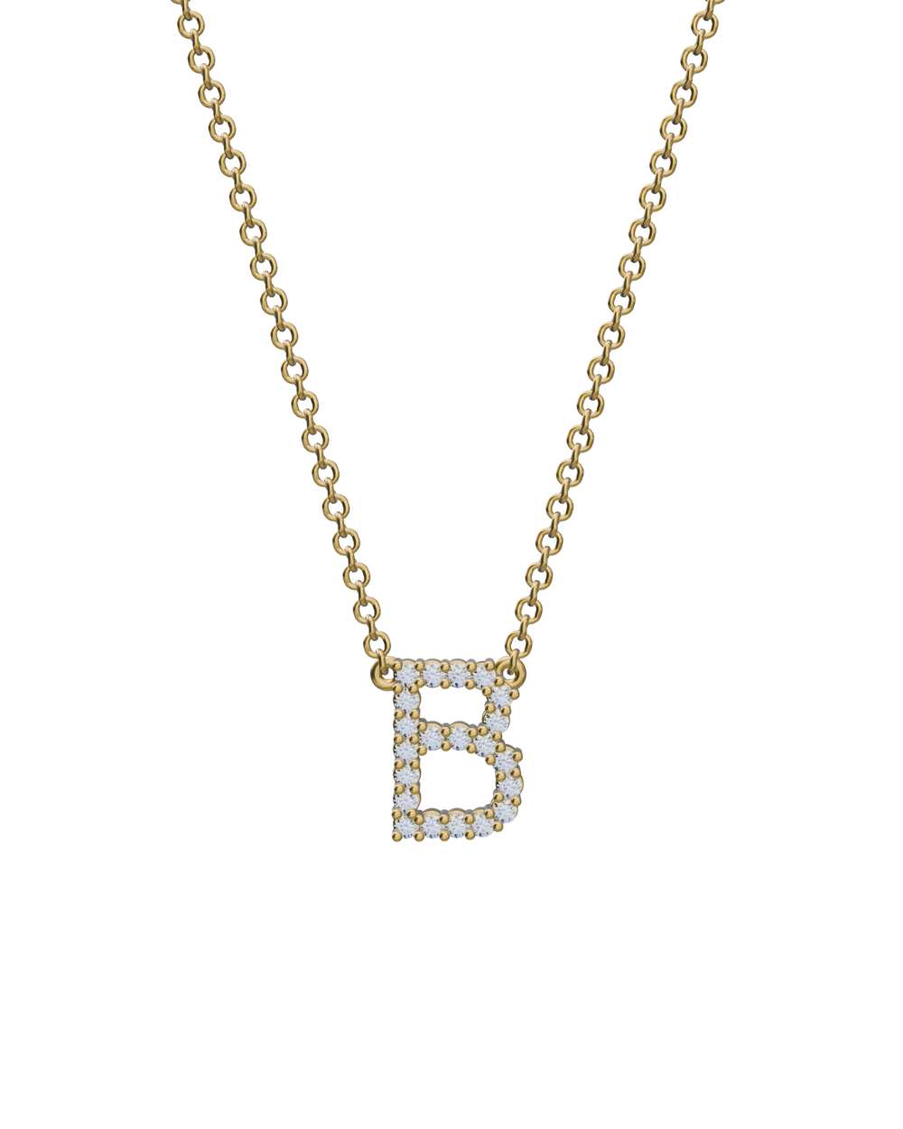 Diamond Initial Necklace