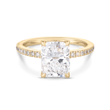Cate 2.52ct Cushion Cut Engagement Ring with Diamond Band