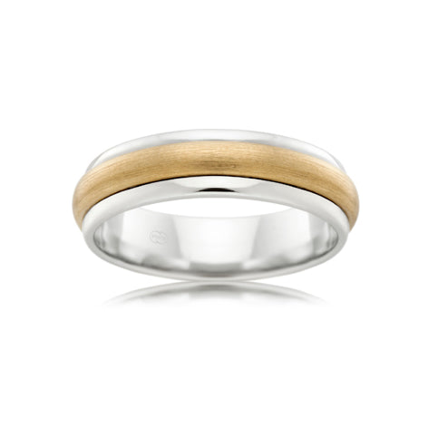 9ct Two-Tone Gold Wedder