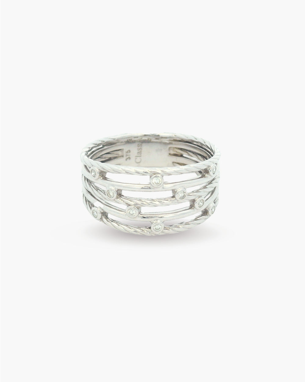 Patterned Wire Diamond Ring