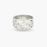 Patterned Wire Diamond Ring