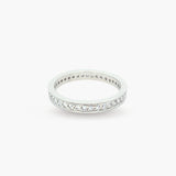 Bead Set Diamond Band in Platinum
