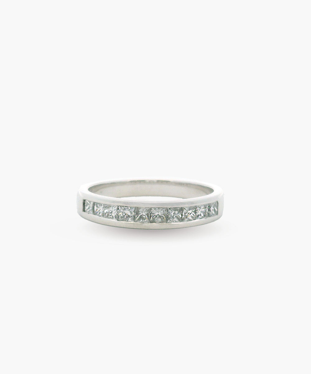 Princess Cut Diamond Channel Set Band