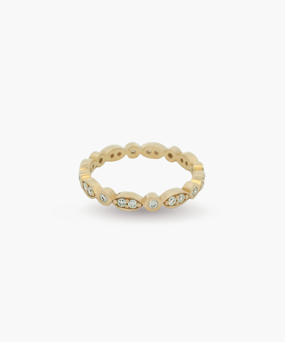 Elowen Bead Set Diamond Band
