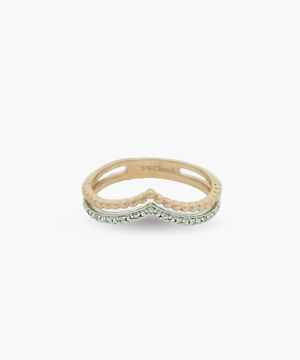 Venus Two Tone Diamond Band