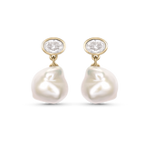Violet Baroque Pearl Earrings