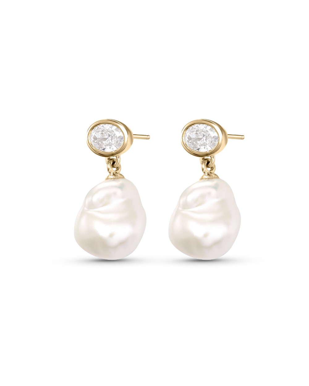 Violet Baroque Pearl Earrings