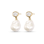 Violet Baroque Pearl Earrings