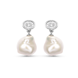 Violet Baroque Pearl Earrings