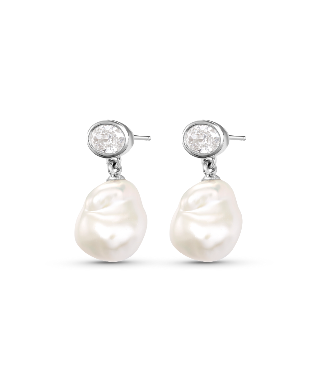 Violet Baroque Pearl Earrings